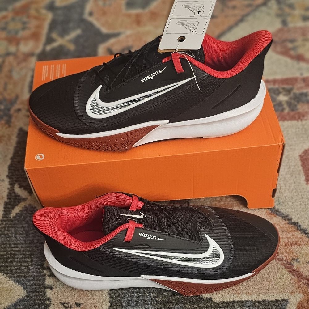 New Nike Precision VII Easy On Men Train Size 13 Color Black/Multi C20 and top